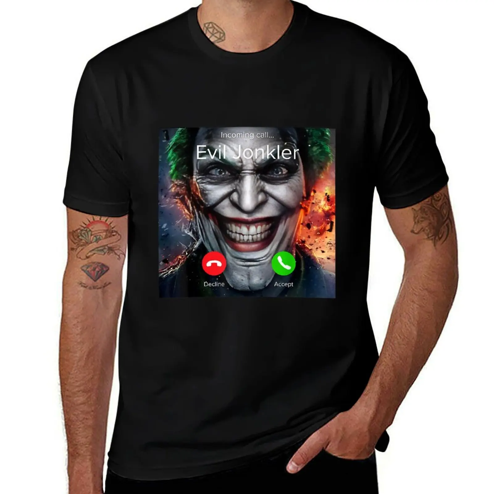 Humor Horror Incoming Call From Evil Jonkler Halloween T-Shirt kawaii clothes customs T-shirt men