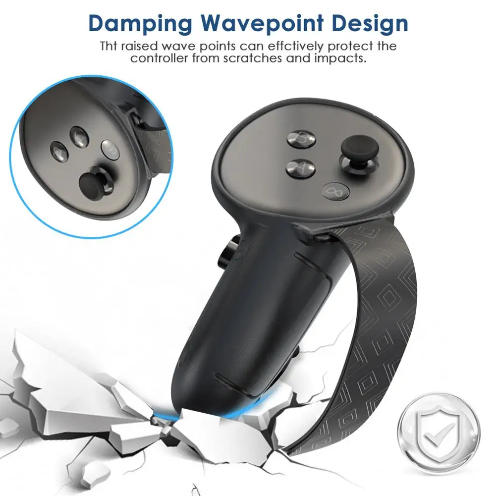 Silicone Handle Protective Cover With Control Stick Cap For Meta 3s Reserved LR Signal Hole Anti-fall Games Accessories