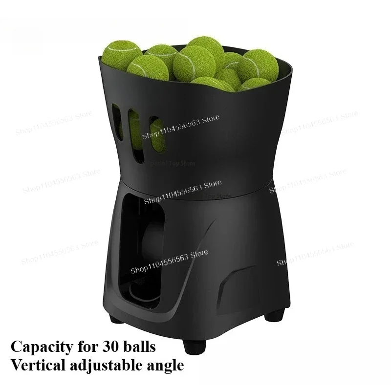 Portable Tennis Serve Machine Indoor Automatic Ball Throwing Trainer Over 30 Balls Vertical Adjustable Angle