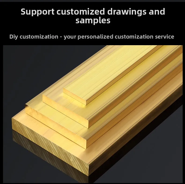 

H59 Brass Bar Flat Solid Brass Block Sheet Plate Material Square Rod Cutting Processing Customization