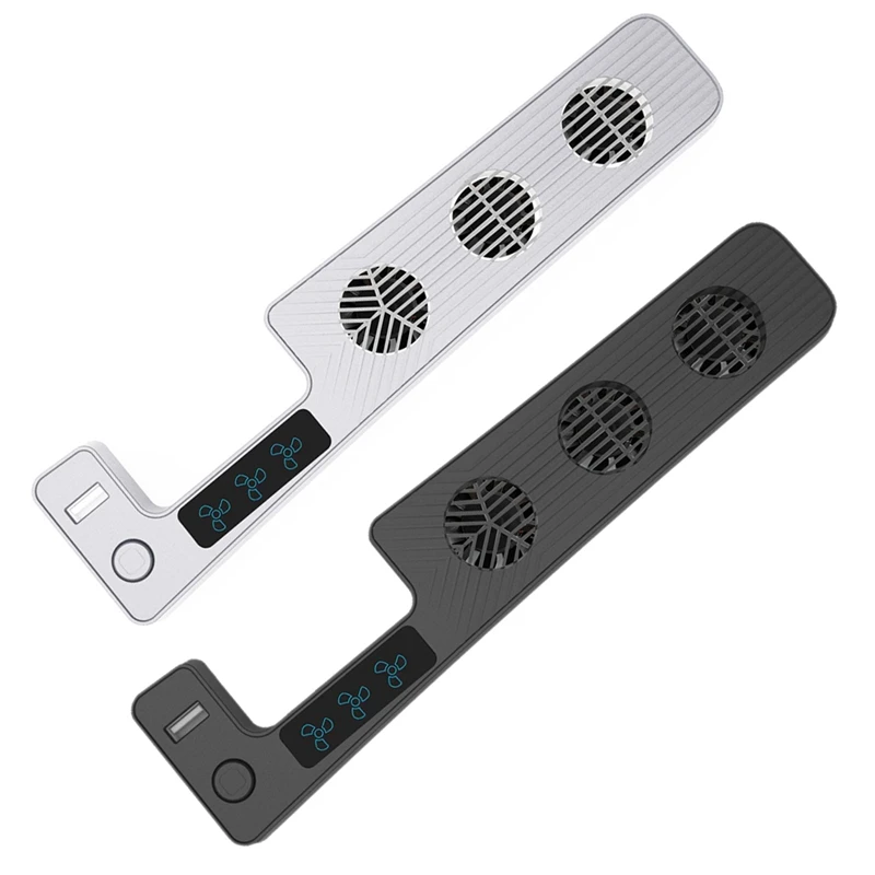 

For PS5 Cooling Fan Console Rear Cooling Fan 9500RPM Air Cooler With 3 Fans Speed For PS Slim Console Cooling Cooler Durable (B)