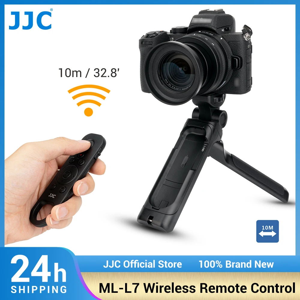 JJC ML-L7 Wireless Remote Control Vlog Shooting Grip Mini Tripod for Nikon  Zf Z6II Z7II Z fc Z50 COOLPIX P950 A1000 B600 P1000