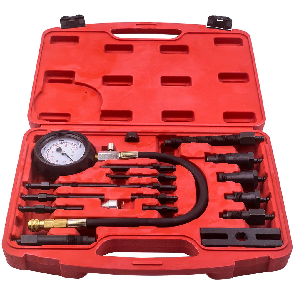 Compression Tester Gauge Tool Kit Auto Compressor 64mm 135mm 47mm New