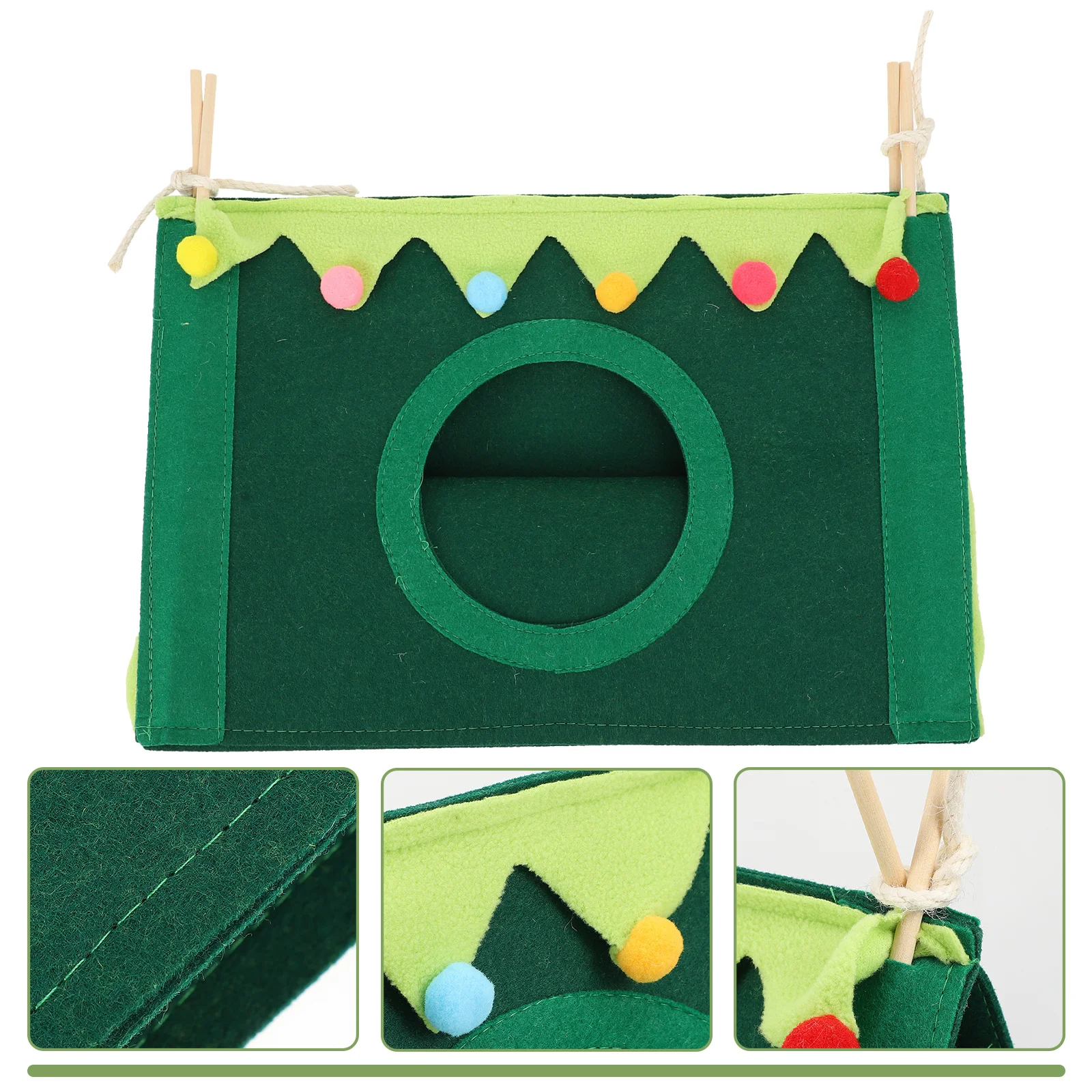 

1Pcs Pet Felt Tent Spacious Small Pet Nest Comfortable Hideout for Hamster Rabbit Guinea Pig Hamster Hideout Small Animal Nest