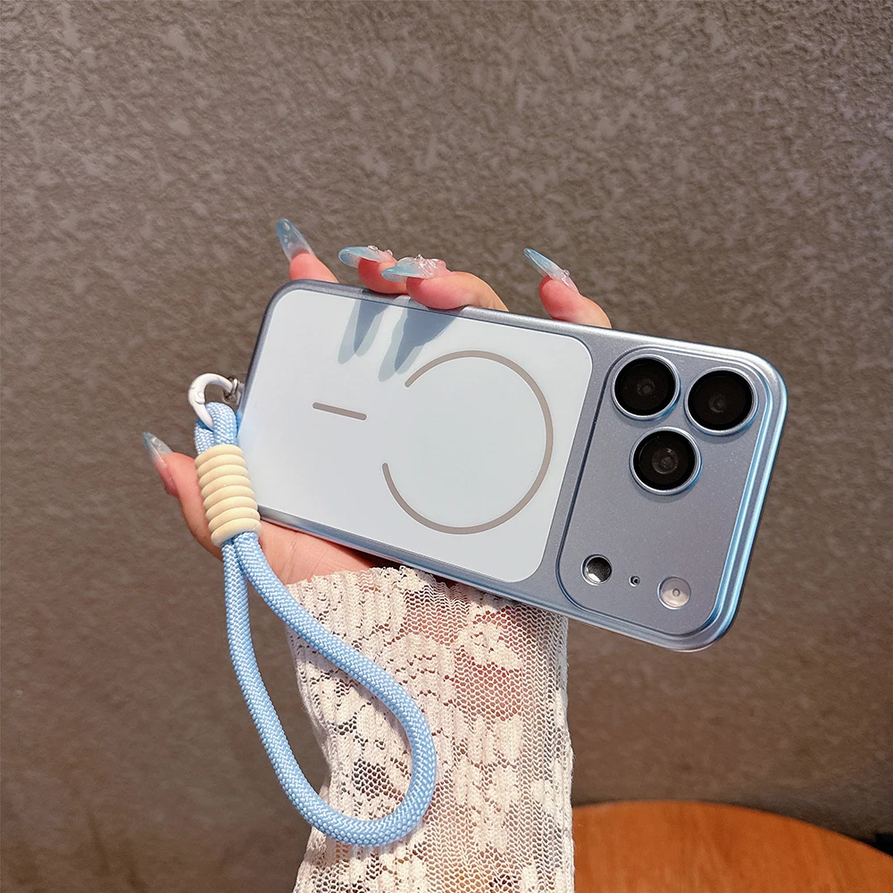 Luxuriöse Beschichtung für Magsafe Magnetische Hülle für iPhone Air 18 17 16 15 14 13 12 11 Pro Max mit Linsenschutz, Stoßfester Abdeckung und Trageband – Detail 13