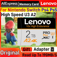 Lenovo 2TB SD Memory Card 1TB 512GB 256GB A2 U3 Micro TF SD Card 128GB High Speed MLC TF Card For Nintendo Switch Ps4 Games Cam
