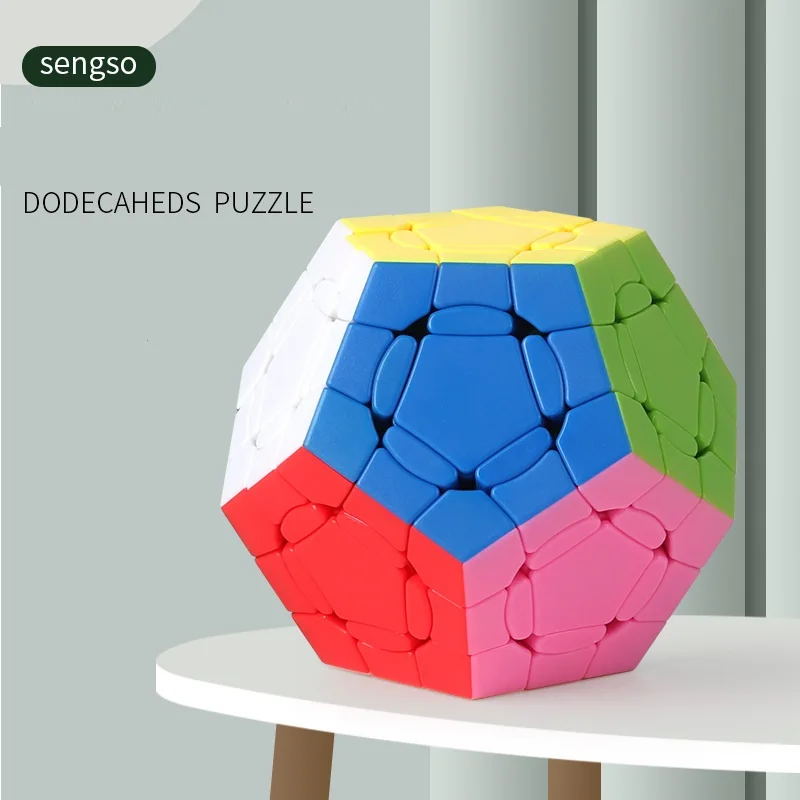 

Sengso Circular Megaminx 3x3 Crazy Ver. Magic Speed Cube Kilominx Rubix Professional Dodecahedron Megamind Puzzle Fidget Toys