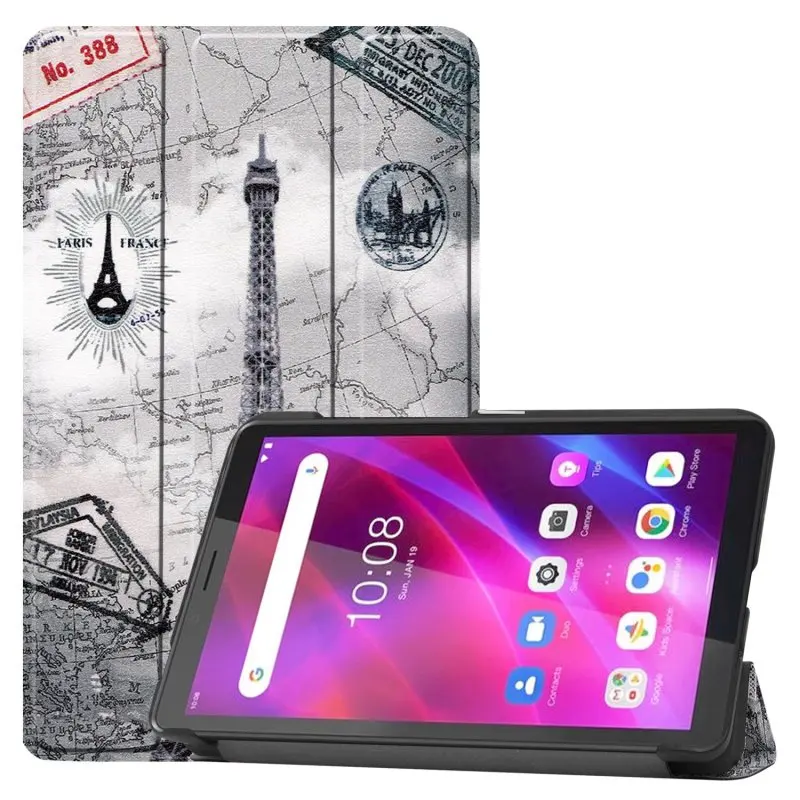 Flip Stand Cover Case For Lenovo Tab M7 3rd Gen 2021 TB-7306F TB-7306X Soft TPU Back Shell for Lenovo Tab M7 TB-7305F/X/I