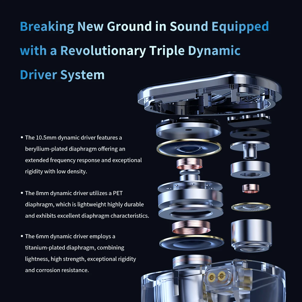 TRN JAWS سماعة مراقبة IEMs 3DD 4BA 1Planar Hybrid Drive في سماعة أذن للألعاب مع قابس USB C