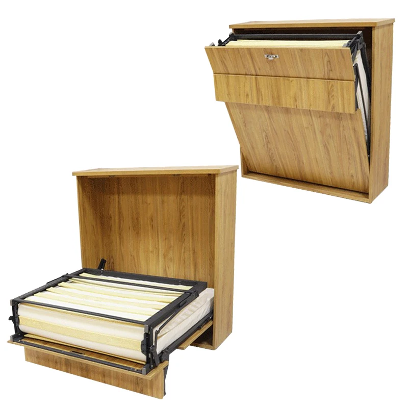 

Multifunction Pneumatic Bifold Bed Save Space Gas Spring Rod Silence Heavy Duty Double Fold Invisible Bed for Office Home Loft