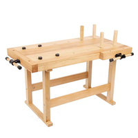 Beech/Oak Kindergarten Woodworking Workshop Laboratory Tool Solid Wood Handmade Table Multi-function Operation Table Woodworking
