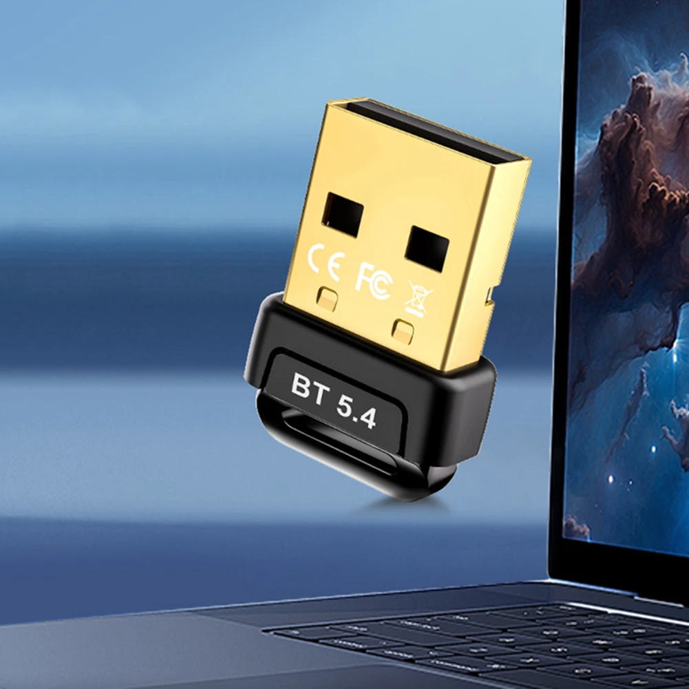 Адаптер BT 5.4 USB BT 5.3 Dongle Plug and Play Беспроводной BT-передатчик Приемник для ПК Мышь Клавиатура Наушники Динамики