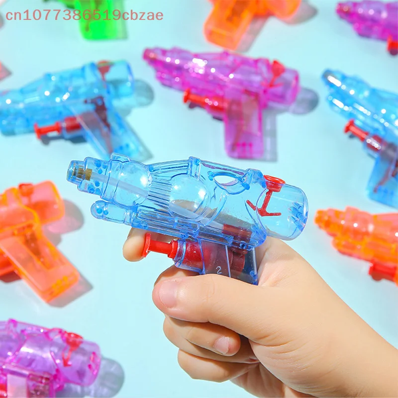 1/5PCS Mini Plastic Transparent Water Guns Squirt Water Guns Children's Toy Color Random For Outdoor Beach Swimming Pool