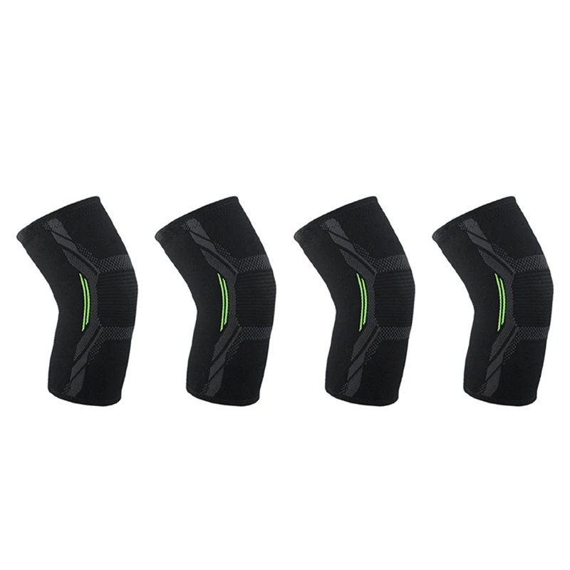 4X Breathable กีฬา Kneepad ยืดหยุ่นสูงวอลเลย์บอลเข่า Pads Brace การฝึกอบรมเข่าสนับสนุนปกป้อง XL