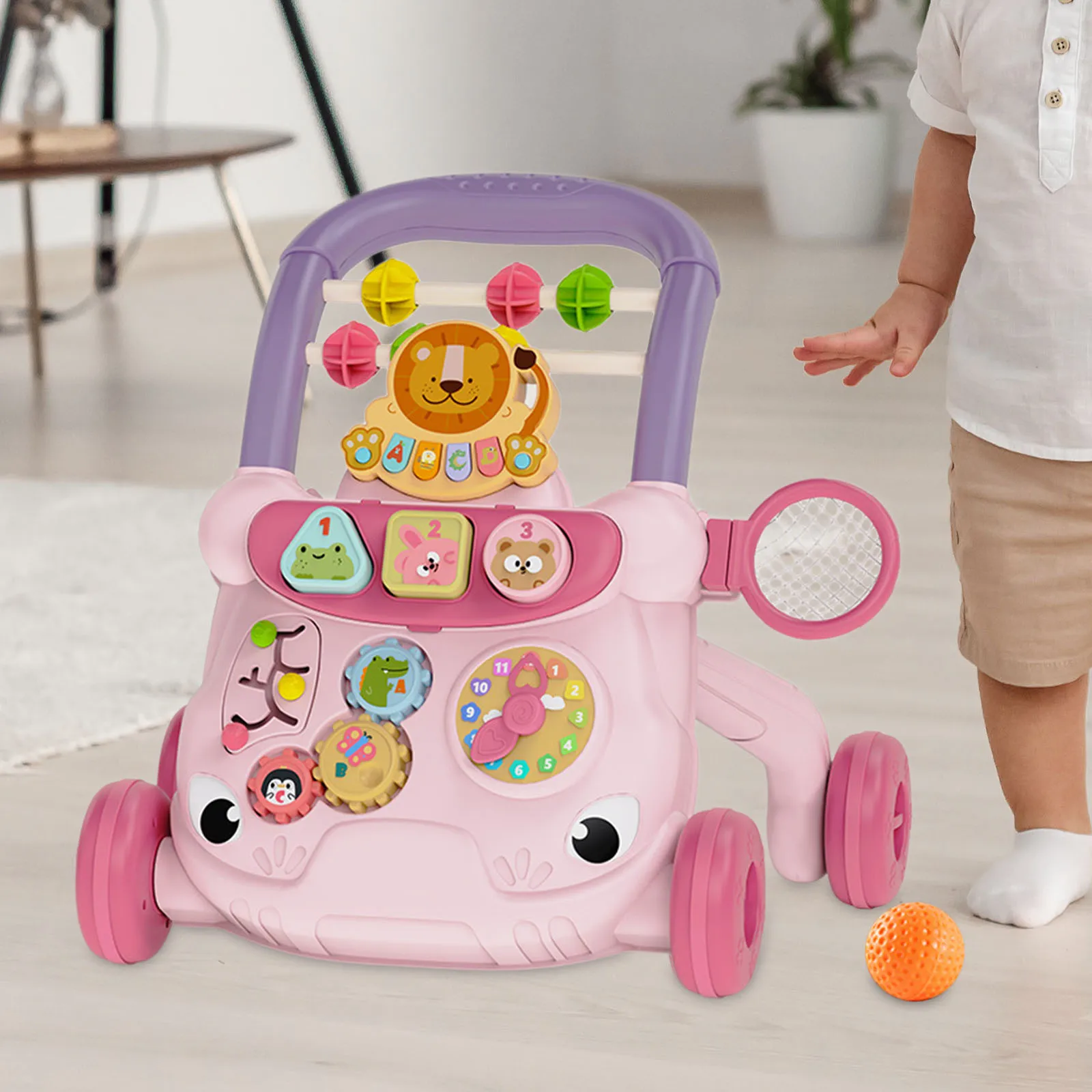 Baby Activity Walking Early Educational Child Activity Center with Multiple Activities Walking Toys for 6-12 Months Gifts