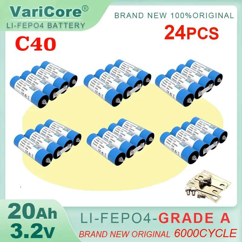 VariCore 3.2V 20Ah Batterij LiFePO4 fosfaat Cel voor 4S 12V 24V Motorfiets Auto motor batterijen Modificatie Grade A BELASTING GRATIS