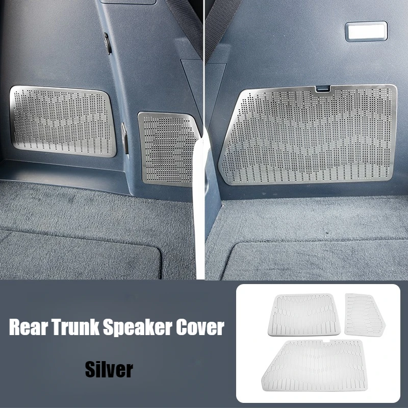 

3Pcs Stainless Rear Trunk Speaker Cover for Zeekr 009 2024 2025 Audio Horn Trim Frame Sticker Covers Car Accessories Decoration