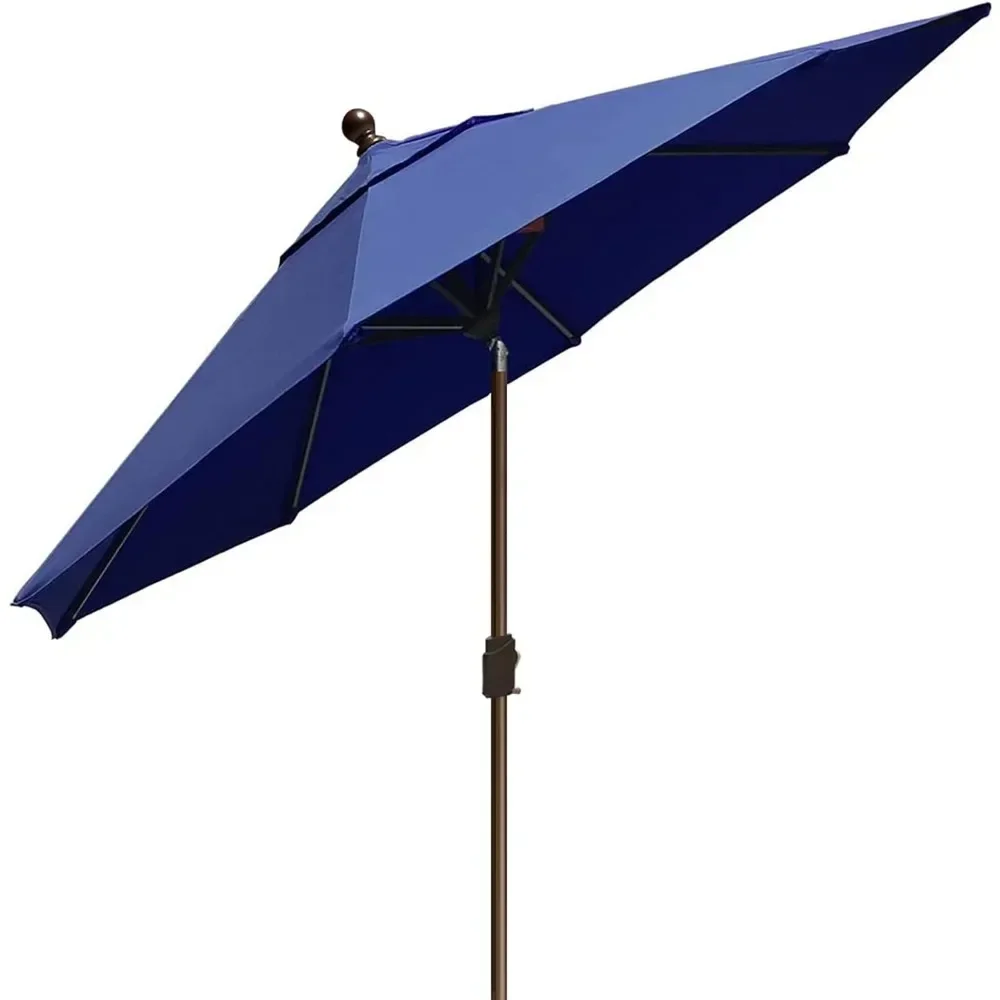 USA 10-Year-Non-Fading 9Ft Market Umbrella Patio Umbrella Outdoor Table Umbrella With Ventilation Navy Blue Balcony Furniture