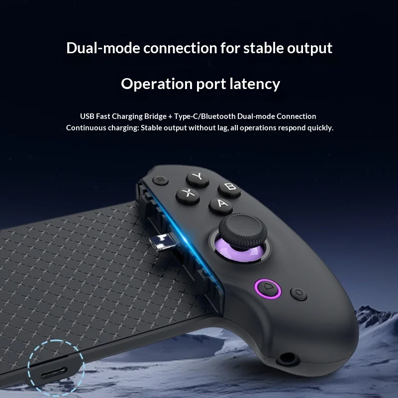 Abxylute S9 스트레치 게임 컨트롤러 델타 액션 패스 오브 엑사이트 2 게이머용 안드로이드 IOS Type-C 블루투스 휴대폰 게임패드