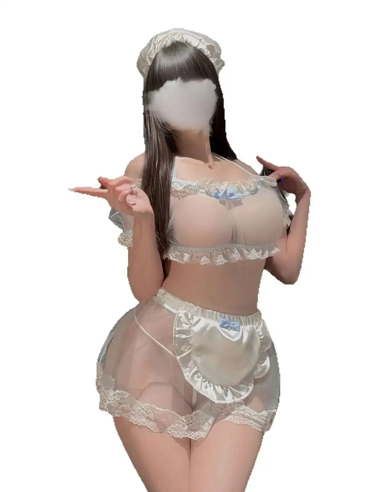 Indumenti da notte da donna Trasparente Sexy Maglia trasparente Reggiseno aperto Camicia da notte in pizzo floreale Sleepdress Babydoll Pigiama Abiti esotici carini 4IJH