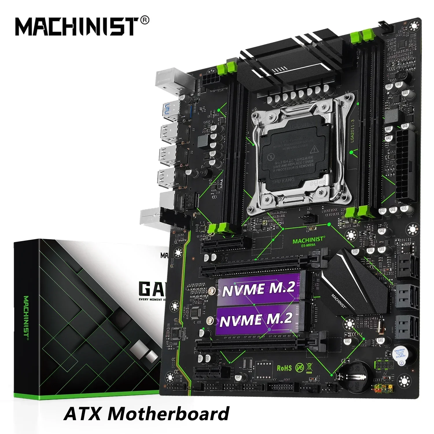 

MACHINIST E5 MR9A V1.0 X99 Motherboard Support LGA 2011-3 Xeon E5 V3 V4 CPU Processor DDR4 RAM Four Channel Memory ATX NVME M.2