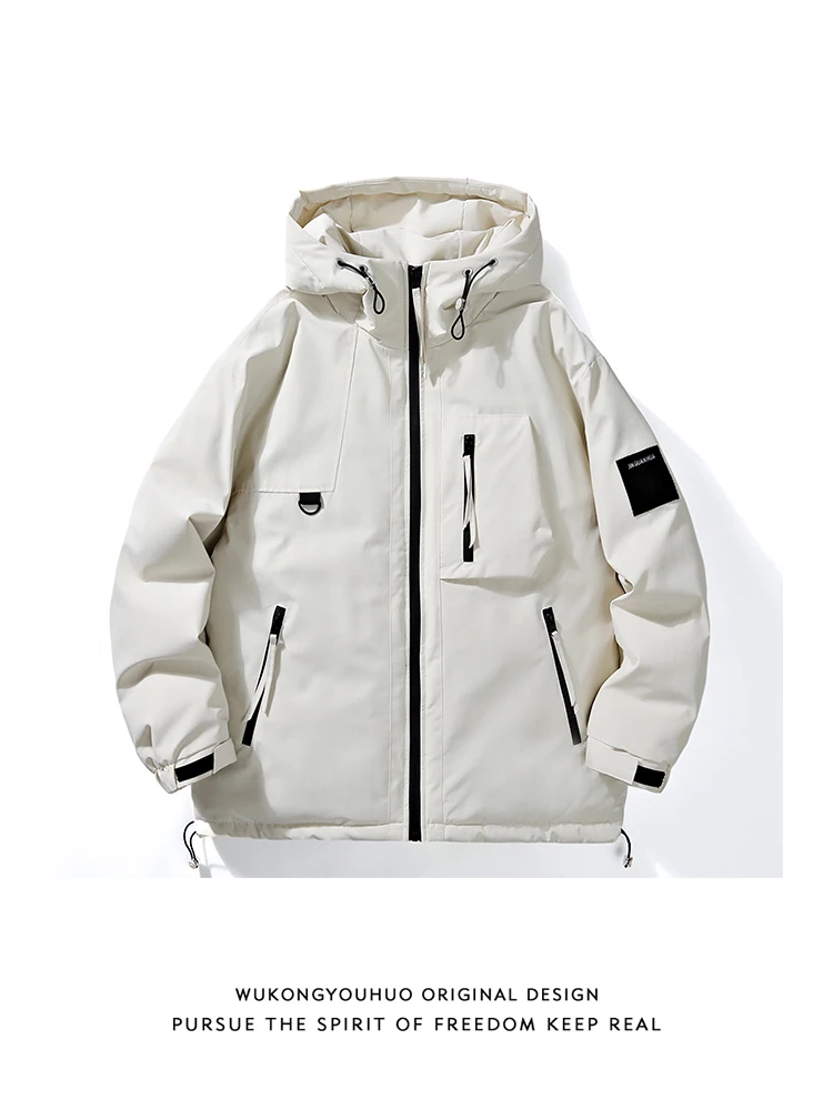 

Тепло и стиль: Новинка зимы – мужская утепленная куртка с капюшоном, молодежная модная верхняя одежда из дышащей полиэстеровой ткани.