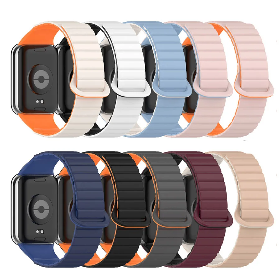 Magnetic Loop Strap For Xiaomi Mi Band 8 Pro Wristband Silicone Replacement Bracelet For Mi Band 8 Pro Smart Watch Band Correa