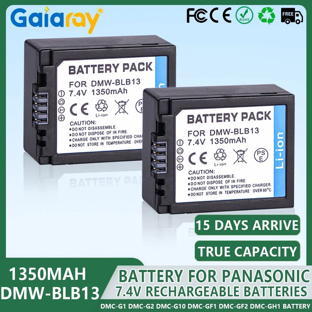 1-3Pcs DMW-BLB13E DMW BLB13E BLB13E Camera Battery 1350mAH F