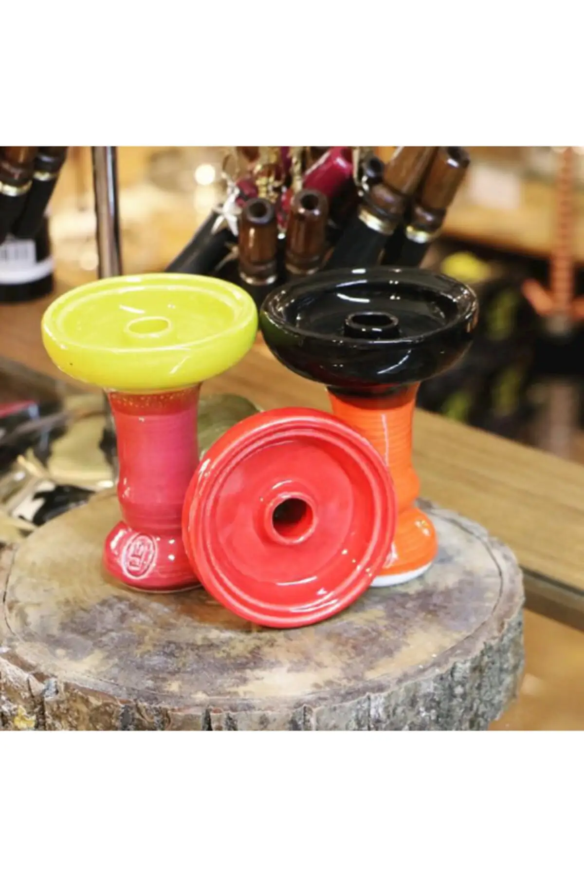 Pipa Semprot Keramik Berwarna Hookah Satu Lubang Kualitas Bahan Arang Botol Aroma Mangkuk Kafe Shisha