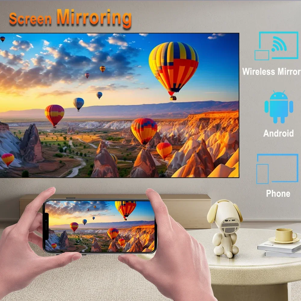 Best HY300 Mini 4K Mini Projector 4k Android 13 TV Wifi Projector 4k Home Theater Video Projecteur MINI Portable Projector