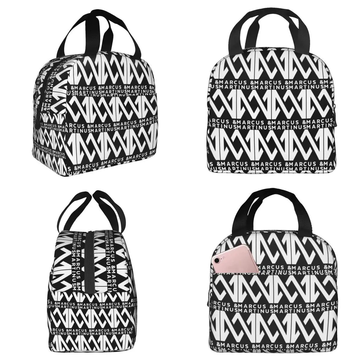 

Marcus Martinus Logo Insulated Lunch Bag for Women Office Cooler Thermal Food Box Tote Leakproof Lunch Boxes Container