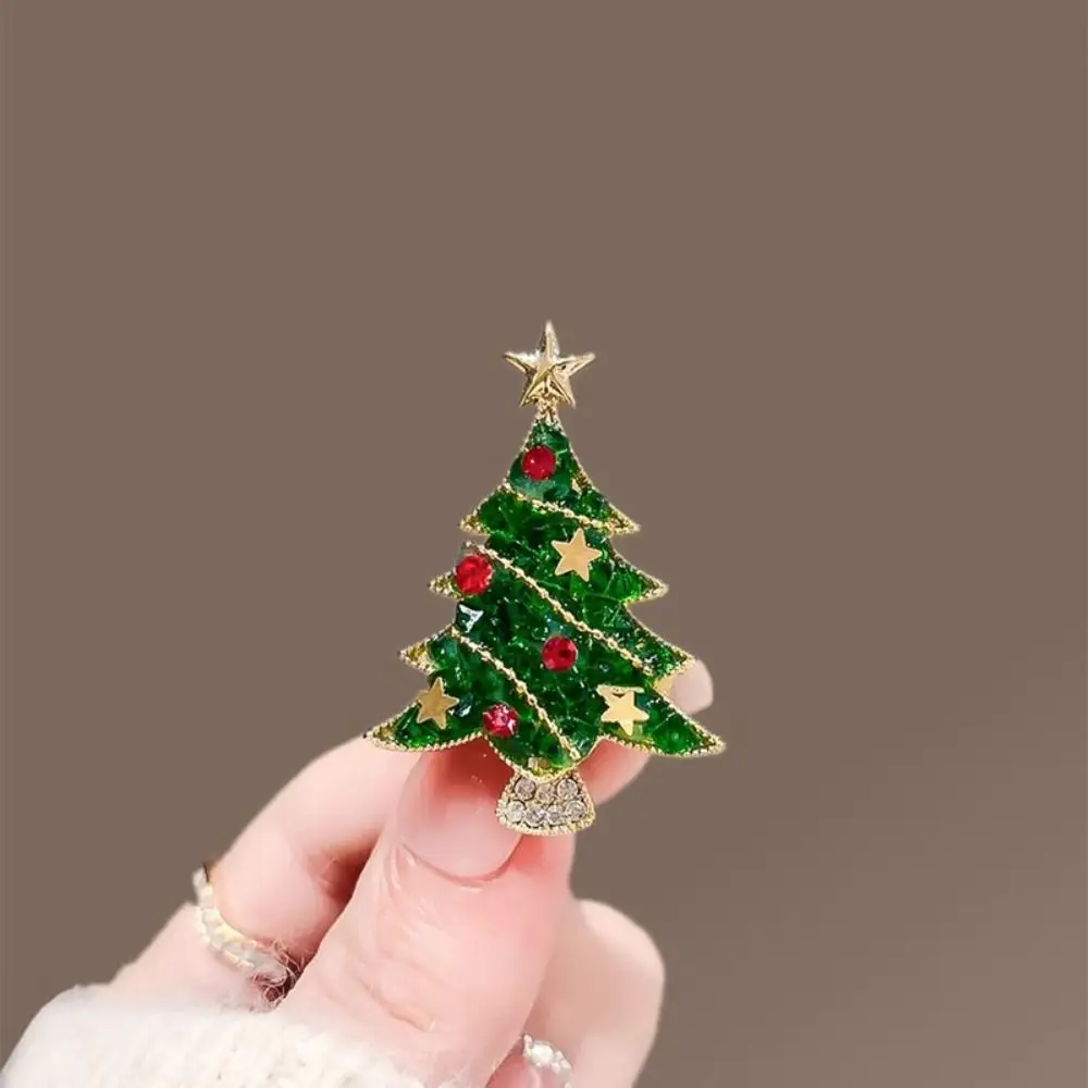Korean Style Christmas Brooch Snowman Reindeer Enamel Rhinestone Brooches Christmas Present Clothes Accessories