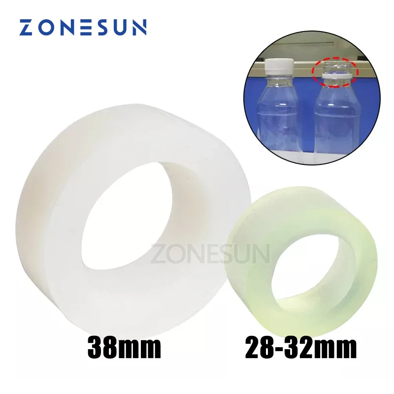 ZONESUN Capping Machine Chuck Rubber Mat for Capper 28-32mm 38mm Round Plastic Bottle with Security Ring Silicone Capping Chuck