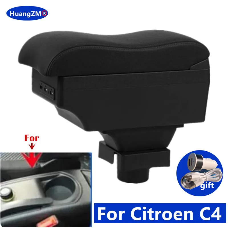 

Car Armrest box For Citroen C4 Armrest box For Citroen C4 Hatchback 2004-2010 Storage box USB port Retrofit Car Accessories