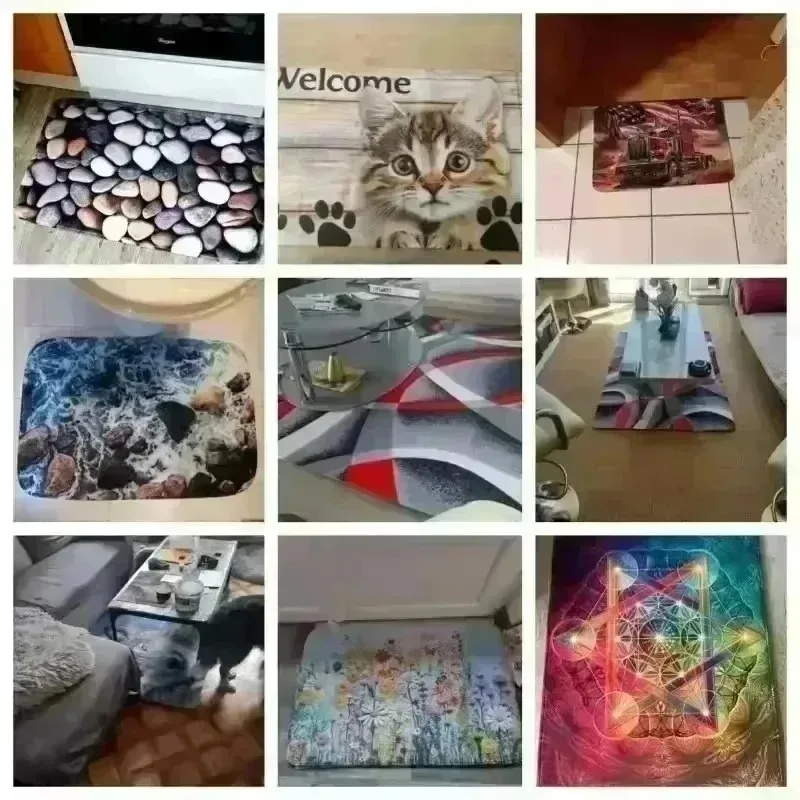 جديد IVECO الرسم المطبوعة الفانيلا الكلمة حصيرة قابل للغسل الحمام المطبخ مدخل السجاد عدم الانزلاق ممسحة للمنزل ديكور البساط