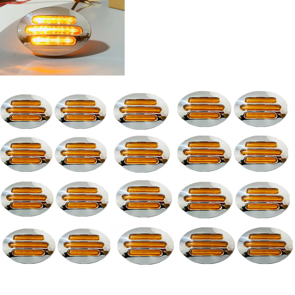 

20/10PCS 9LED Side Marker Lights Truck Lights Trailer LED Front Rear Clearance Indicator Lamp Warning Signal Light Parking light