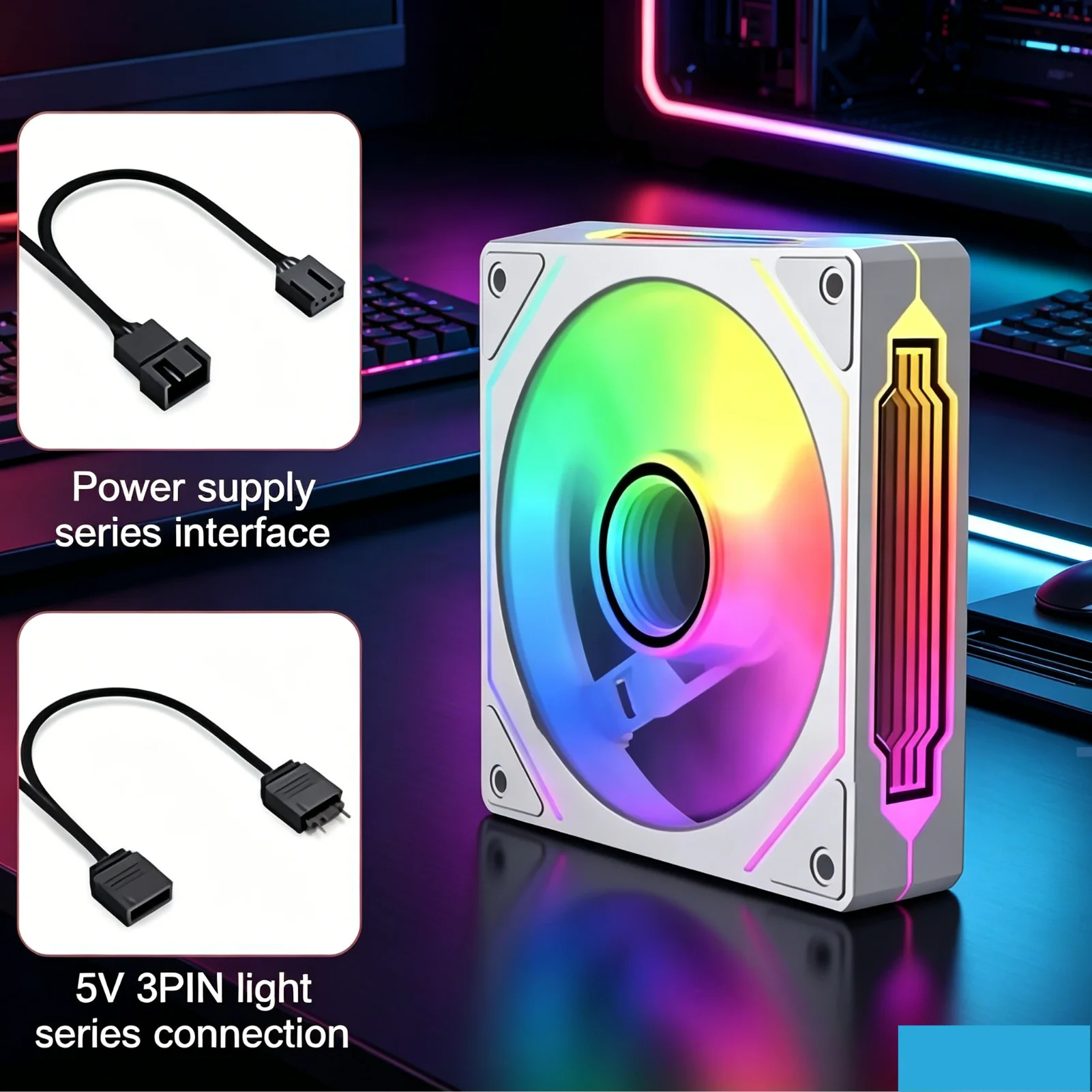 Prism 4Proシャーシファン ARGB シービュールー - Desk Setup Room のレビューと価格