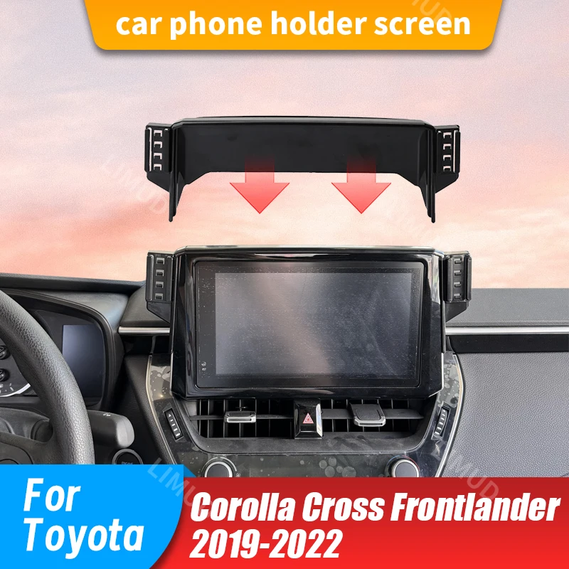 

Car Phone Holder For Toyota Corolla 2019 2020 2021 2022 Dual Bases Wireless Charging Gravity Mobile Phone Mounts Car Accessories