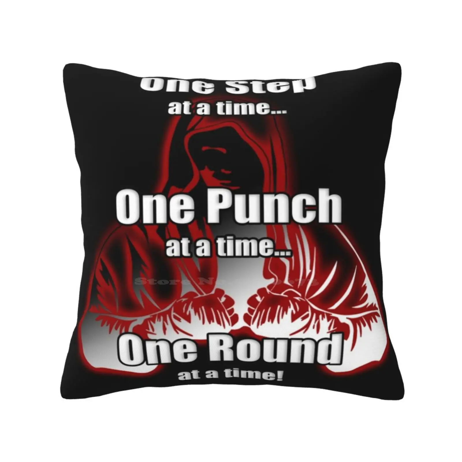 One Step...One Punch Fashion Sofa Throw Pillow Cover Pillowcase Balboa Baboa Fighter Boxing Boxer Workout Working Creed