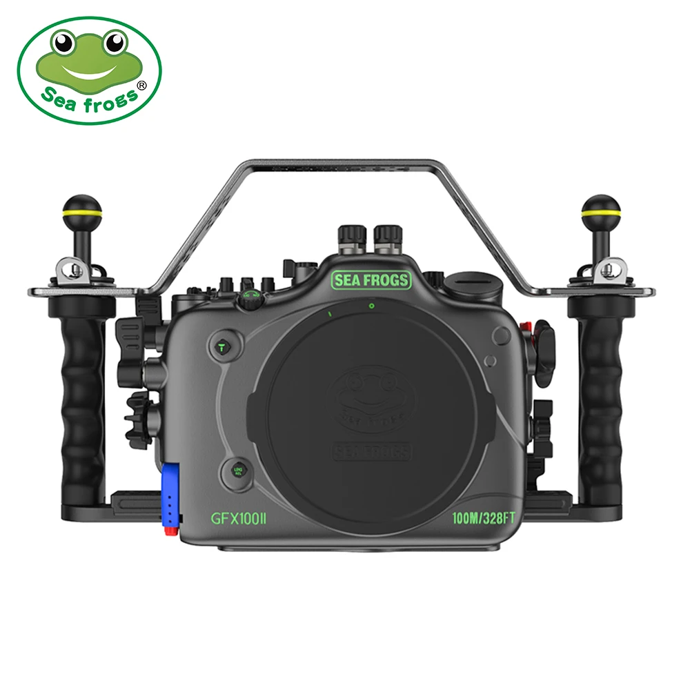 Seafrogs Aluminum Alloy Camera Case Deep Dive Waterproof 100M Cover For Fuji GFX-100II Underwater Photography Equipment SF12002