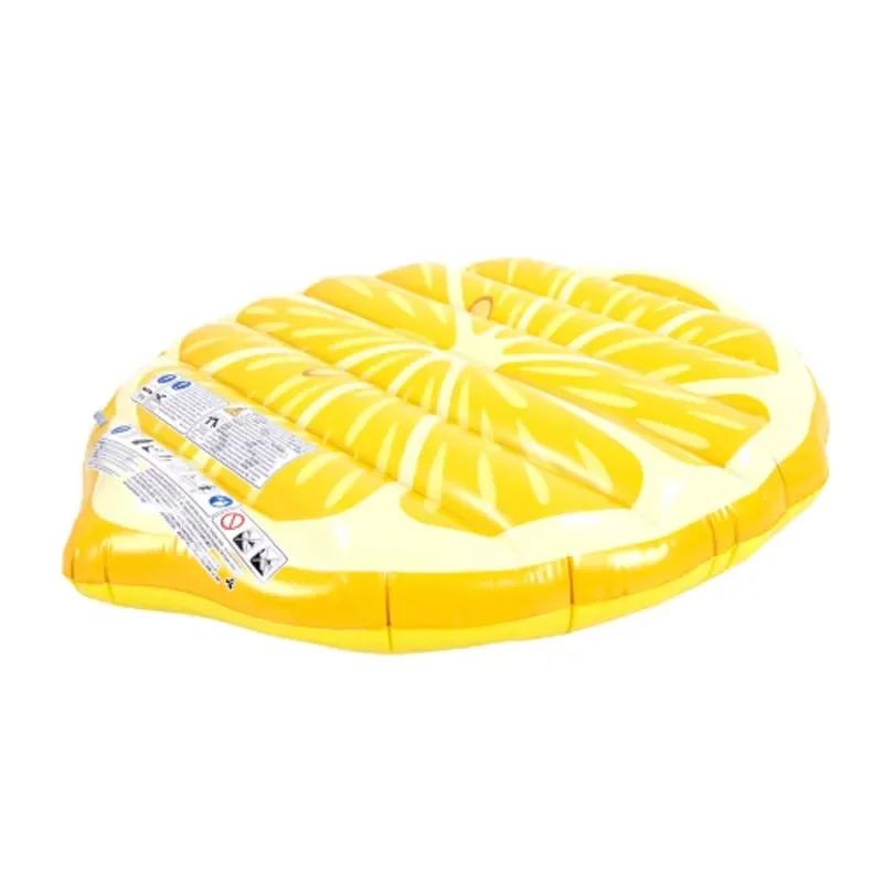 Giant Lemon Shaped Inflatable Pool Float Adult Swimming Ring Outdoor Water Lounger Beach Raft Floating Mat For Summer Party