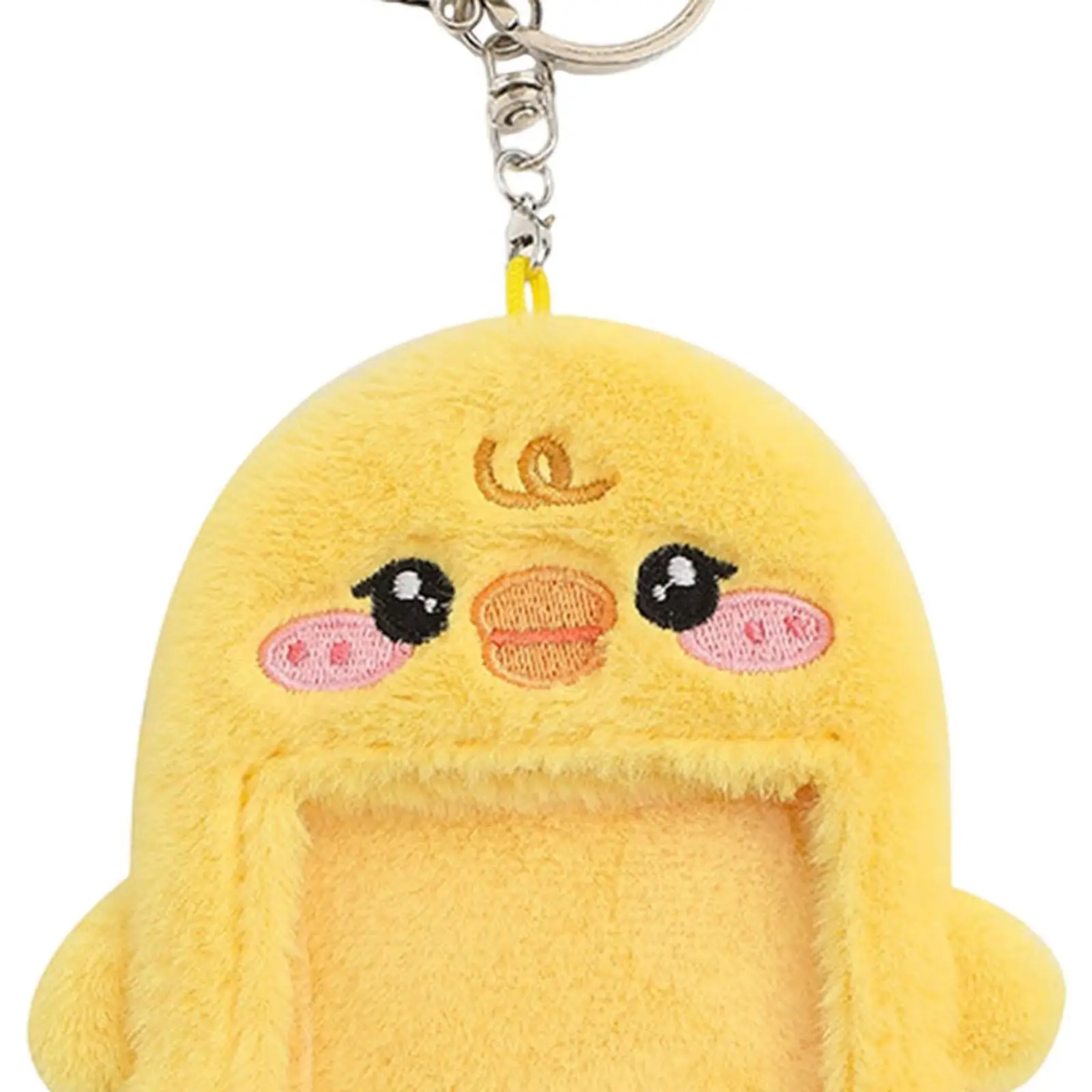 Plush Photocard Holder Keychain Casual Cute Cards Protector Photo Card Holder for Bus Cards Game Cards Badges Card ID Cards