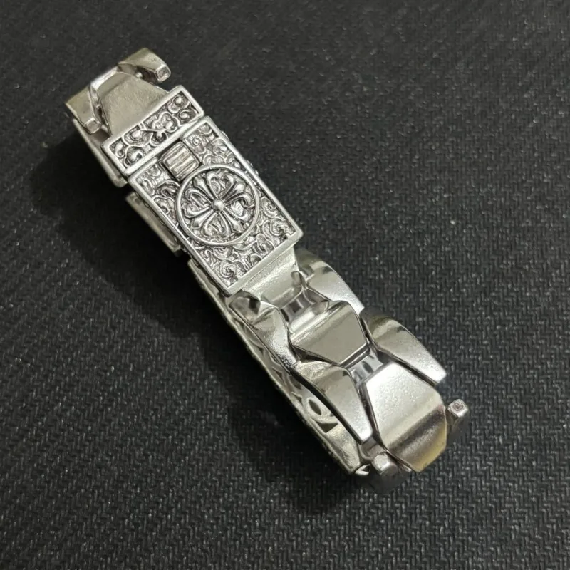 Vintage Embossed Tiger Descending Mountain Bracelet for Men, Nepal Handmade Hollow Tibetan Lucky Metal Punk Jewelry Gift