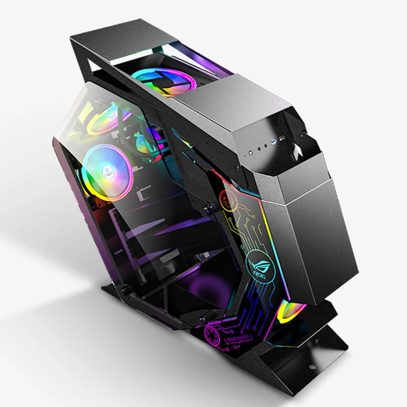 Bestselling New High Configuration Desktop Gaming Machine PC ATX Case Steel Pc Power Snow Man Pg100 Argb Atx 4 Fan Gaming Case