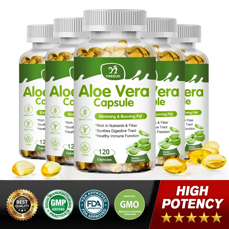 Natural Aloe Vera Extract Capsules - Healthy Digestive Products, Slim Body Detox Product, Dietary Supplements