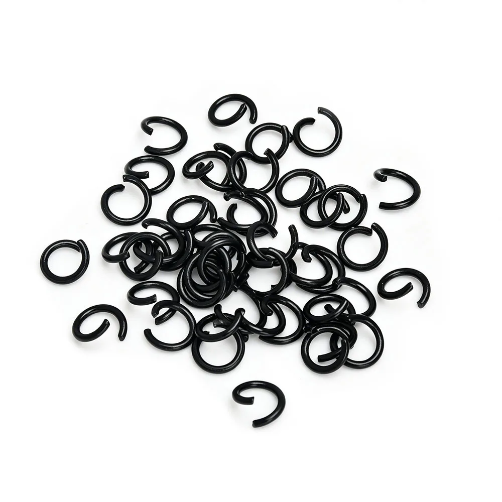 200 Stück 1,2x8mm offene Biegeringe aus Metall, O-Ringe, Einzel-Schlaufenverbinder für Schmuck, Halsketten, Armbänder, Schlüsselanhänger, Kettengeflecht, DIY-Herstellung – Detail 6
