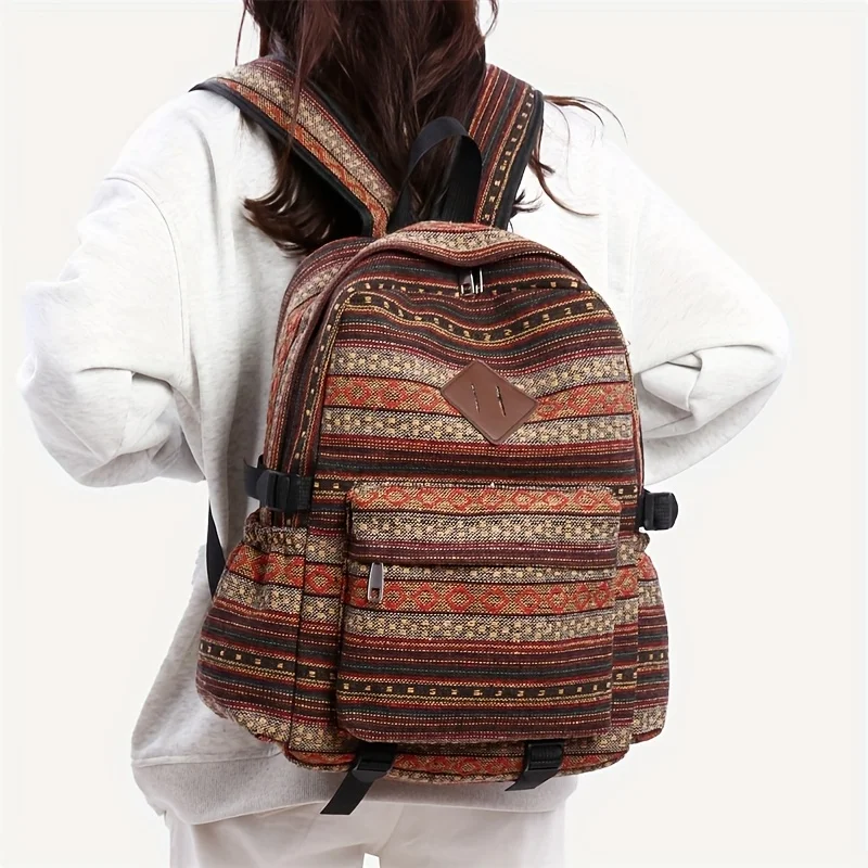 

Vintage New Backpacks Patch Large Capacity Women's Ethnic Style Travel Backpack Embroidery Backpack