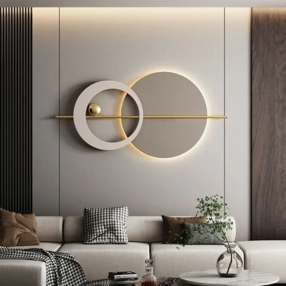 

Italian Light Luxury Iron Wall Hanging Background Wall Decoration Bedroom Bedhead Decoration Pendant Living Room Dining Room Sof