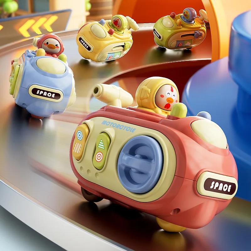 

New Children's Toys Drop-resistant Cartoon Inertia Car Press Toy Boy and Girl Collision Toy Car