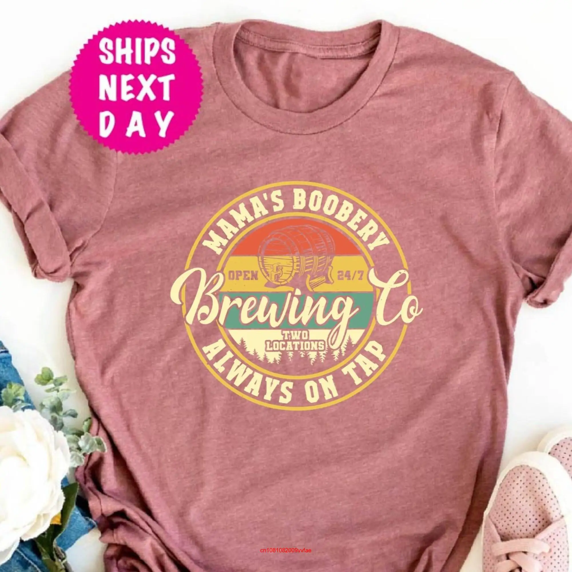 Mamas Boobery Breastfeeding T Shirt Funny Mom Sweater New Crewneck by Always on Tap Brewing Co long or short sleeves